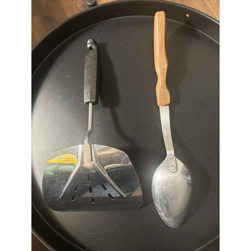 Vintage Foley & Cutco #12 Kitchen Utensil Set Silver Wide Spatula Spoon USA Made